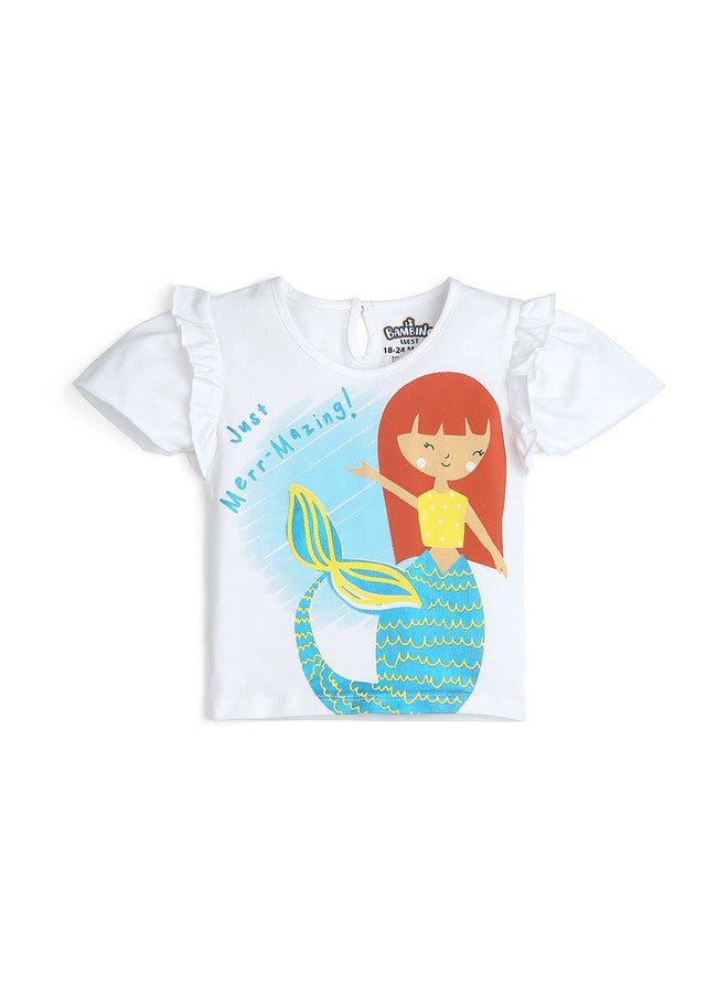 Bontots Infant Girls Pack of 4 Organic Cotton T-Shirts - Image 3